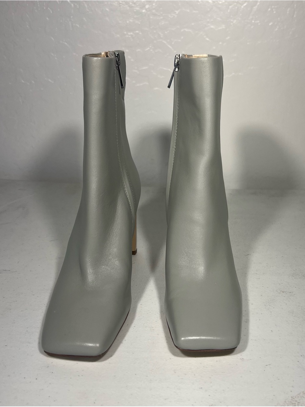 Sam Edelman Anika Leather Square Toe Boots 6.5